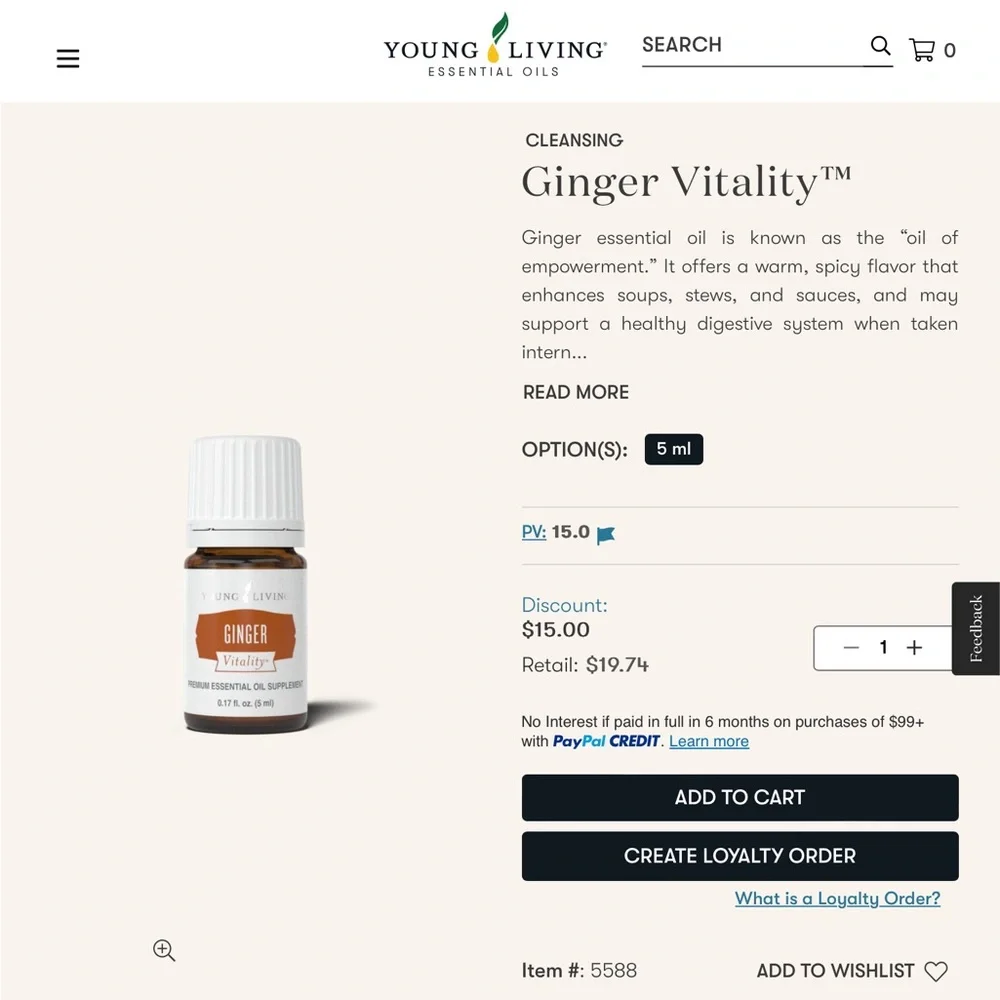 Young Living bundle of 5 ml bottles of Nutmeg & Ginger - Picture 5 of 7